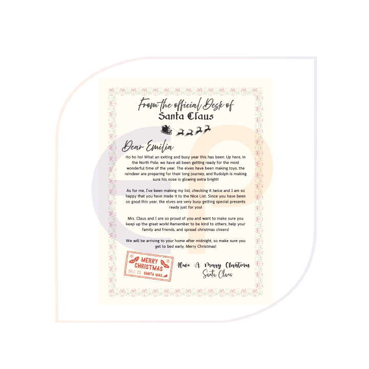 Santa Certificate, Nice List - Christmas Edible Toppers