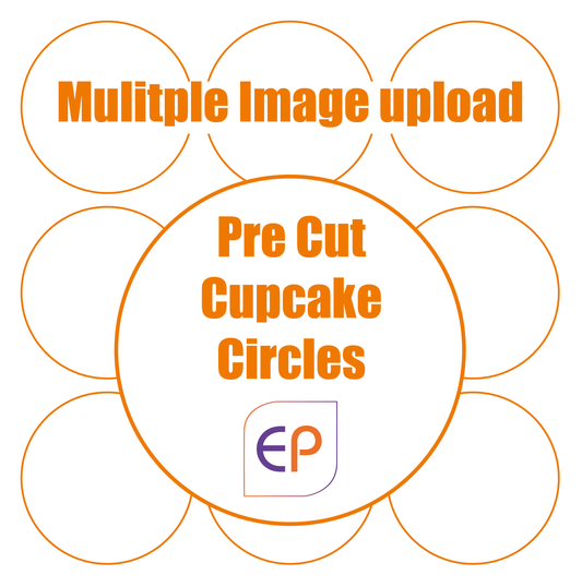 Precut Icing Cupcake Toppers - Multiple Image Upload