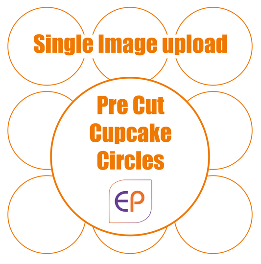 Precut Icing Cupcake Toppers - Single Image Upload