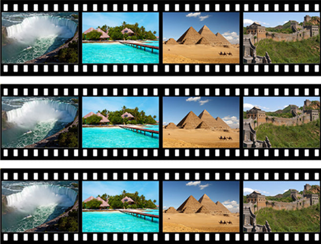 2.4" tall film strips (4 Different images)