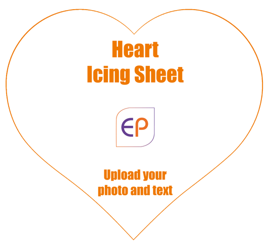 Heart Photo Edible Cake Topper