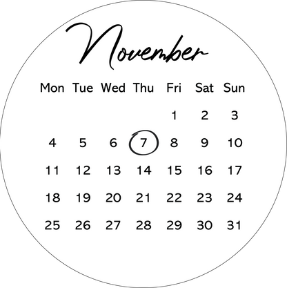 Personalised Edible Calendar Print