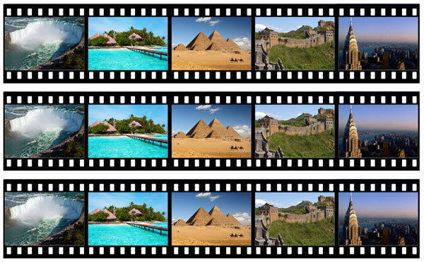 sample image of a custom made feel strips, this shows how the edible photo reel would like like