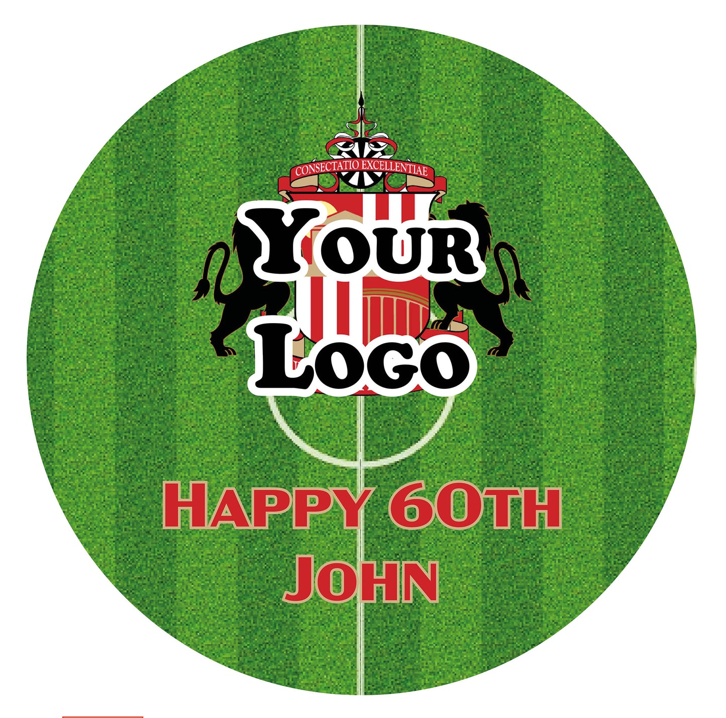 Personalised Edible Football Pitch Cake Topper (Icing Sheet)