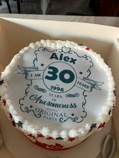 ‘… Years of Being Awesome’ Edible Cake Topper – Custom Name, Age & Colour
