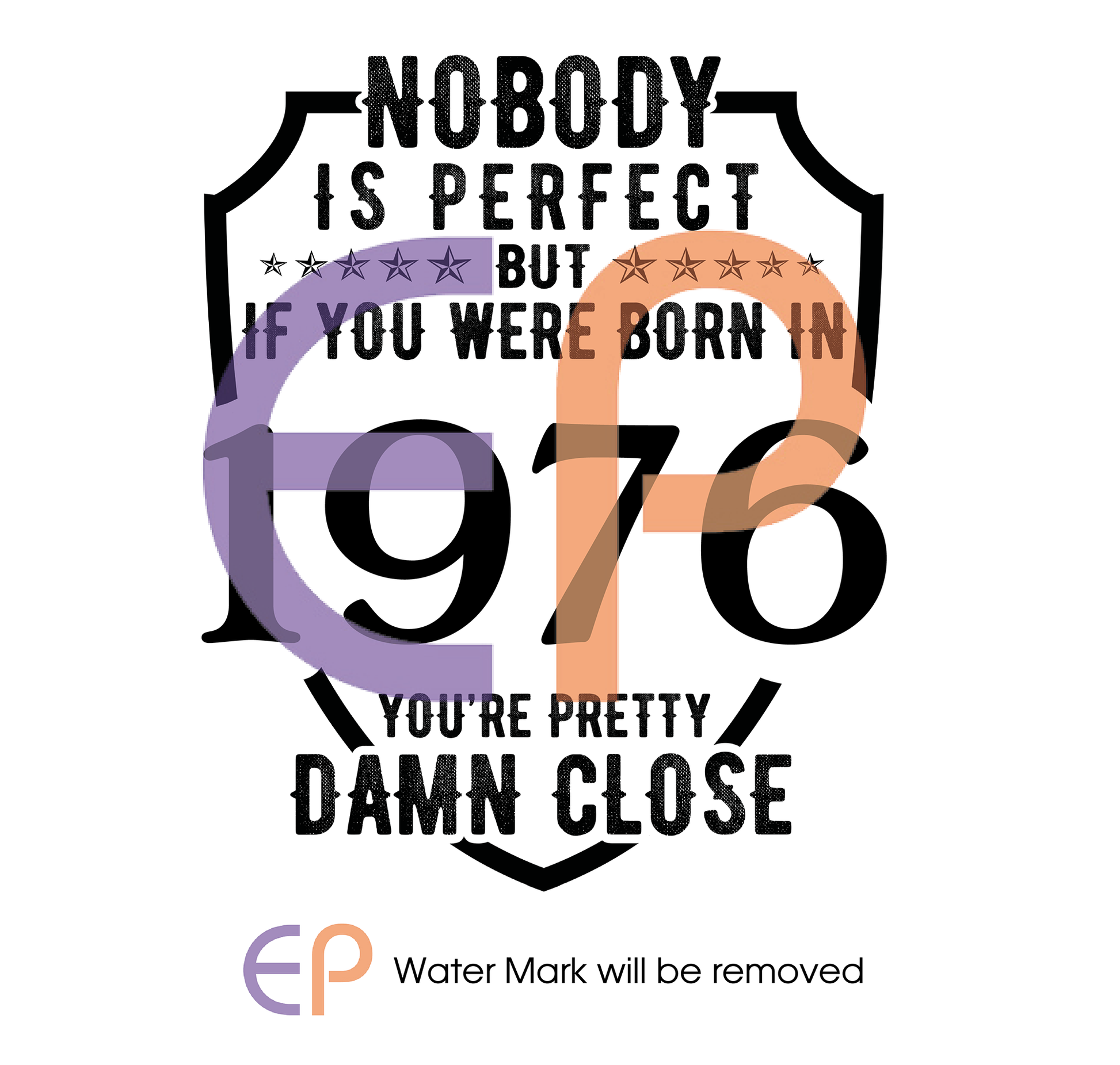 nobody is perfect cake topper template with persoanlised year